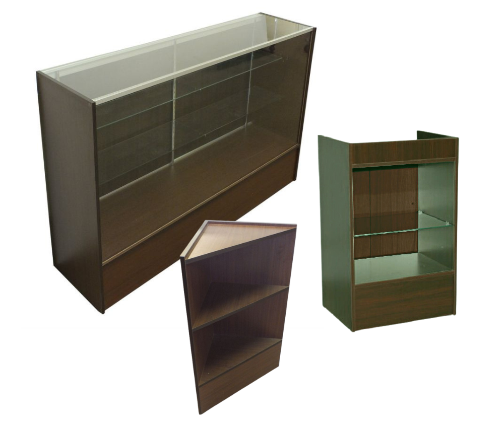 Dark Walnut Showcases & Counters