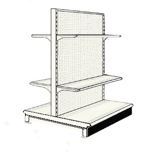 White Used Gondola Shelving