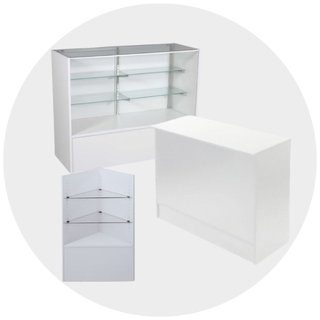 White Showcases & Counters