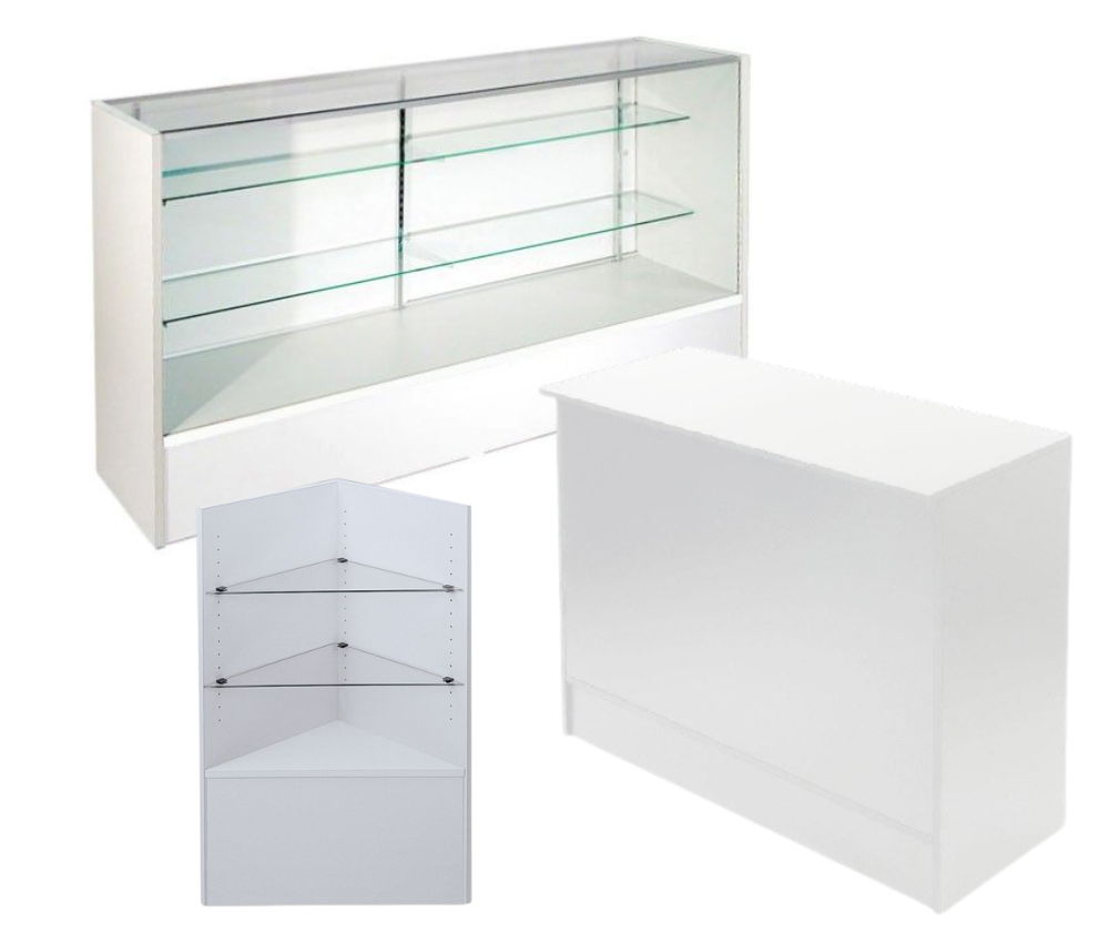 White Showcases & Counters