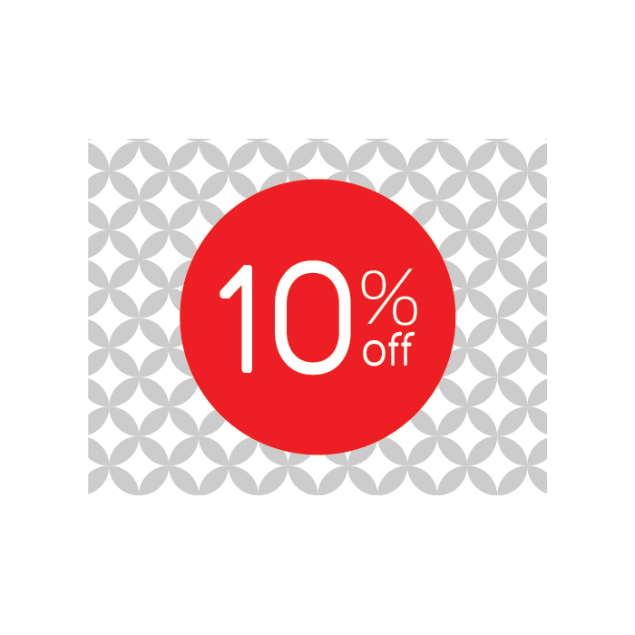 10% off sale sign cards