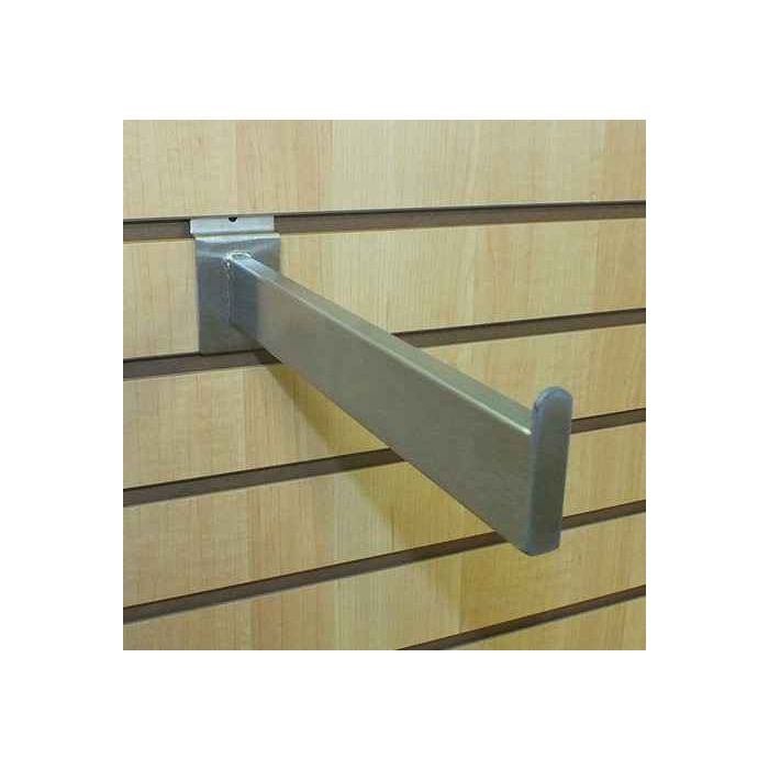 12'' STRAIGHT ARM SLATWALL FACEOUT- SATIN CHROME