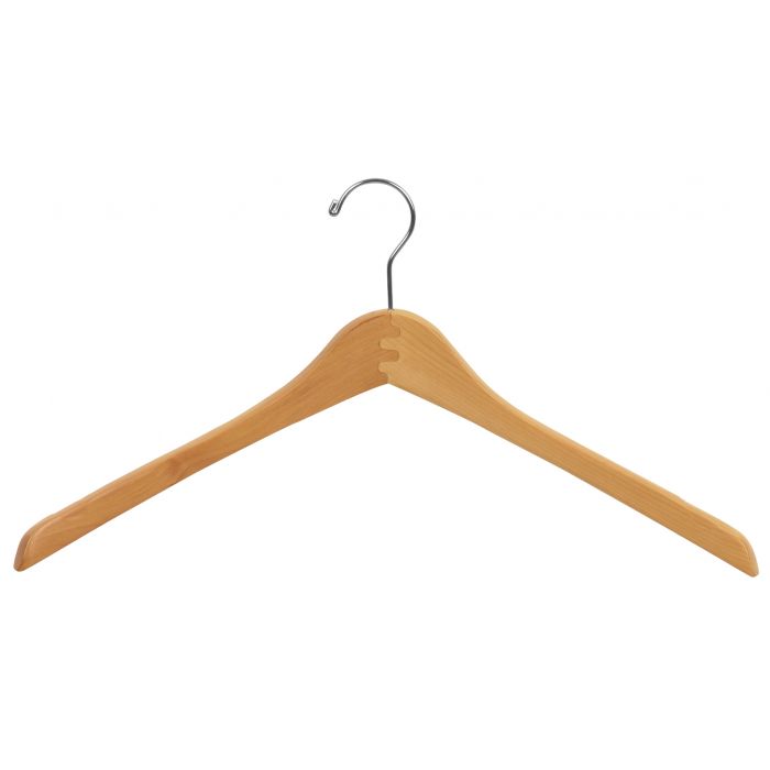 17" Natural Gloss Shirt Hanger