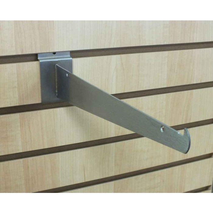 12'' SLATWALL SHELF BRACKET- SATIN CHROME