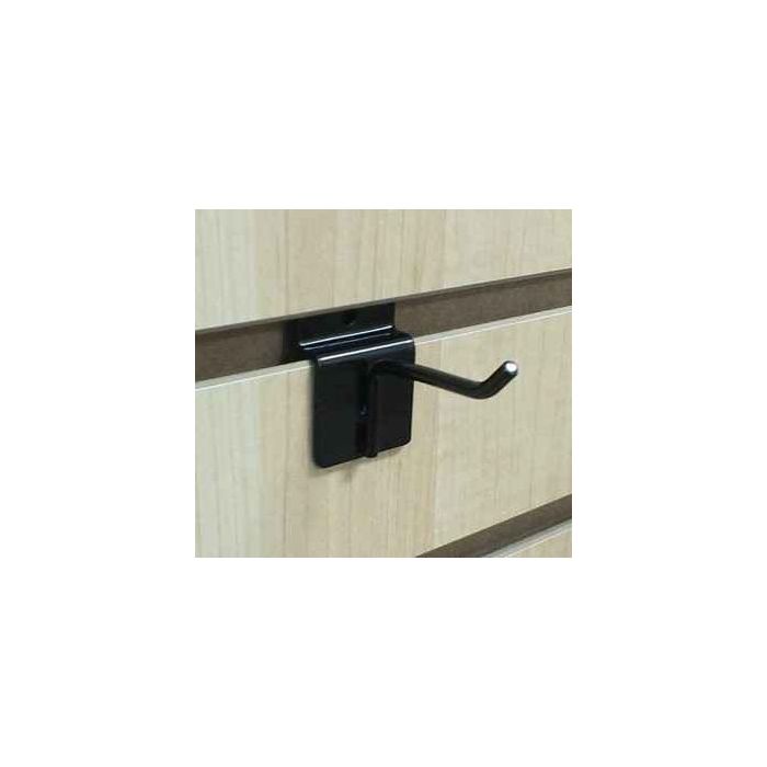 2" THIN SLATWALL HOOK- BLACK 2" THIN SLATWALL HOOK- BLACK