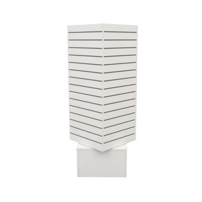 Large Rotating Slatwall Tower White Large Rotating Slatwall Tower White