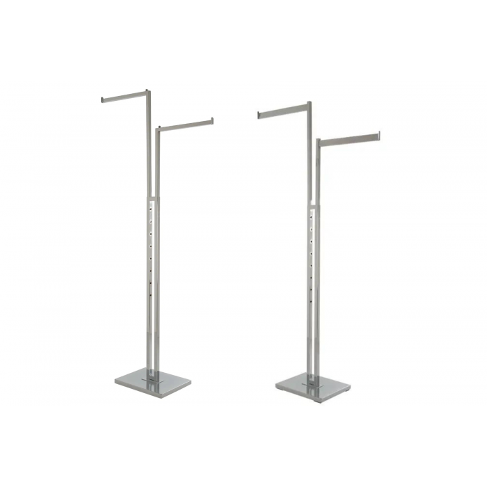 Chrome 2 Way Clothing Rack Shop Now At Barr Display Your