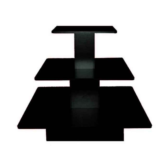 3 TIER SQUARE TABLE- BLACK