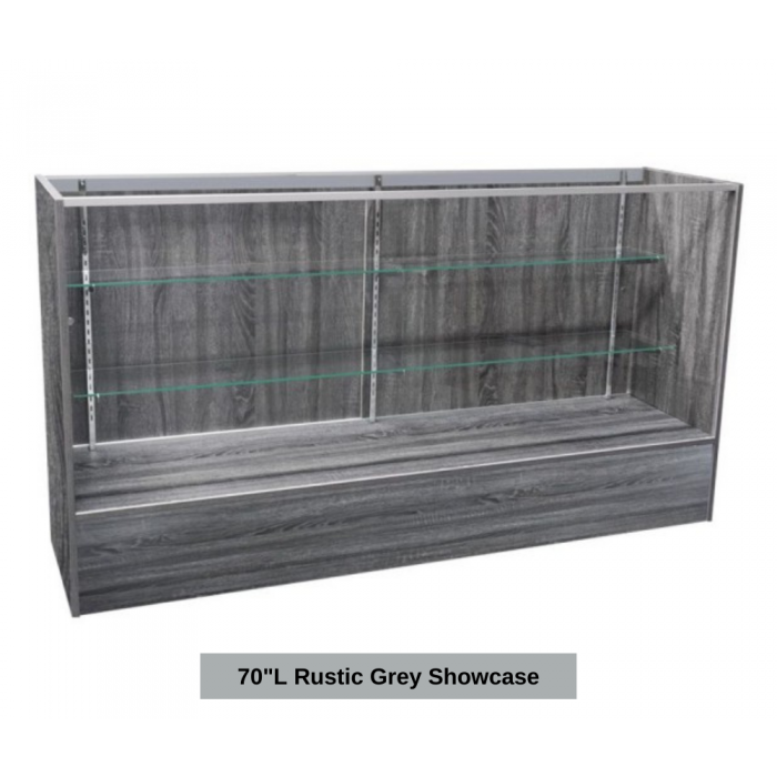 rustic full vision display cases