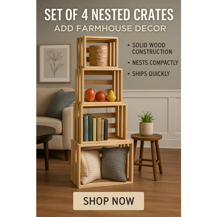 home decor nested crates