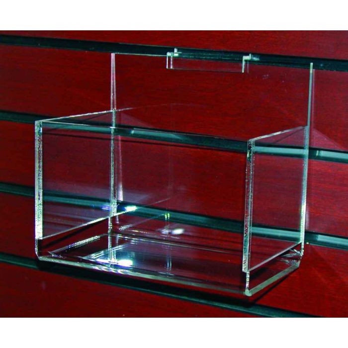 ACRYLIC SLATWALL BIN DISPLAY 8"WX7" ACRYLIC SLATWALL BIN DISPLAY 8"WX7"