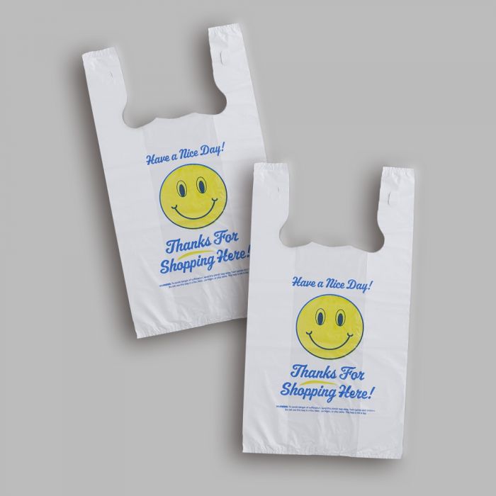 Small Happy Face T Shirt Bag