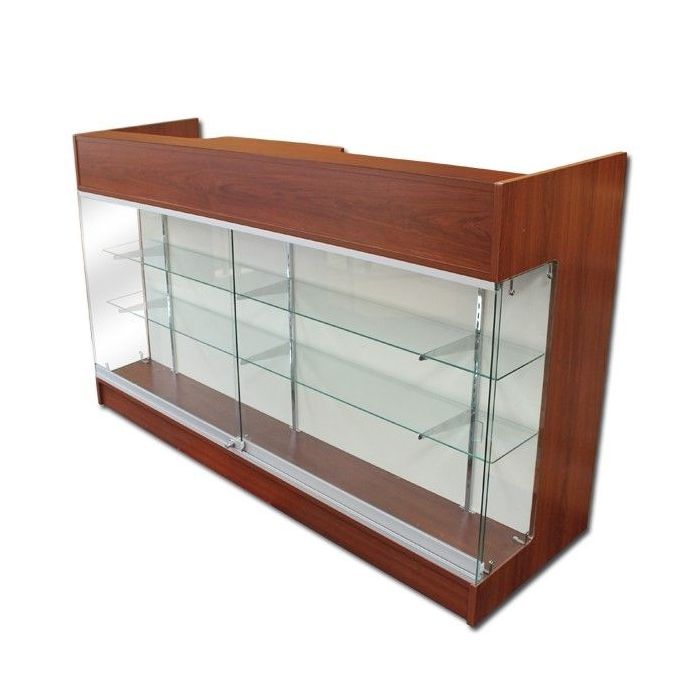 cherry ledgetop display case showcase