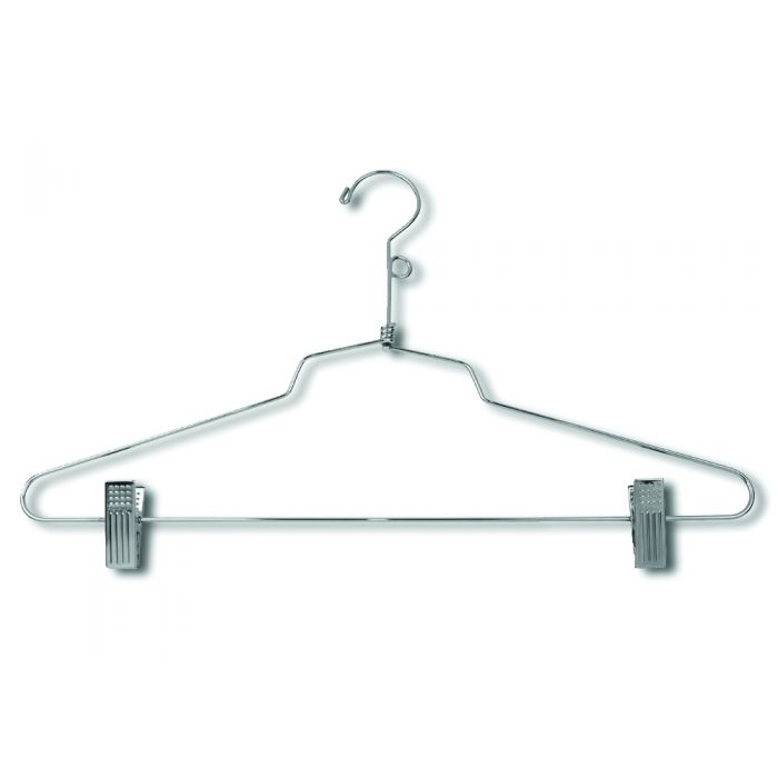 16'' Metal Chrome All Purpose Suit Hanger from Barr Display