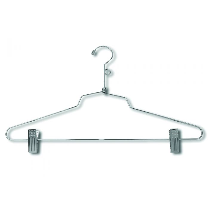 16'' Metal Chrome All Purpose Suit Hanger from Barr Display 16'' Metal Chrome All Purpose Suit Hanger from Barr Display