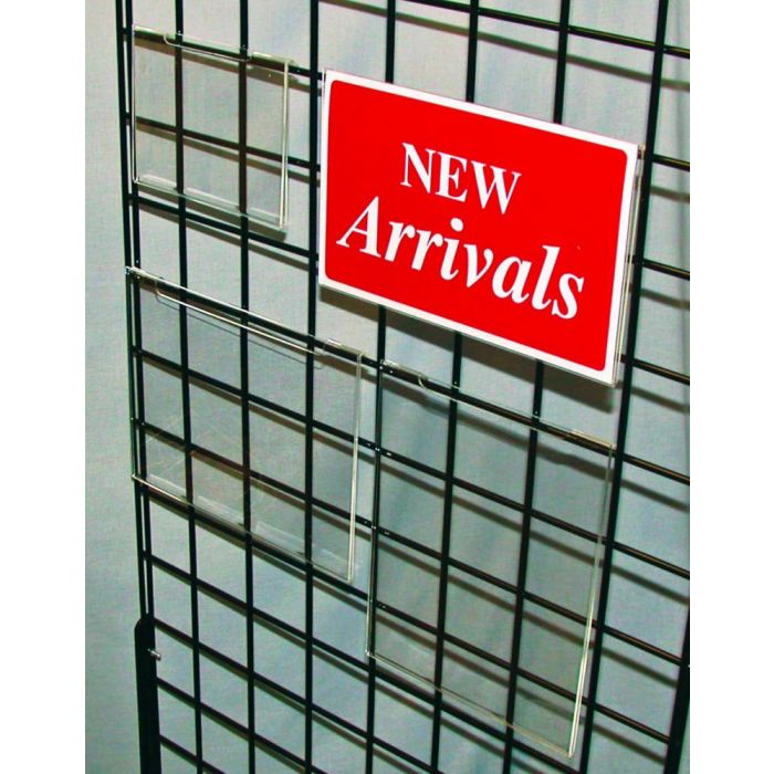 Acrylic Sign Holders for Grid and Slatwall- 8 1/2"Wx11"H (configurable) Acrylic Sign Holders for Grid and Slatwall- 8 1/2"Wx11"H (configurable)