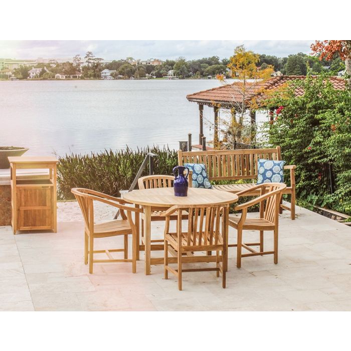 Teak Rounded Chair Group shot