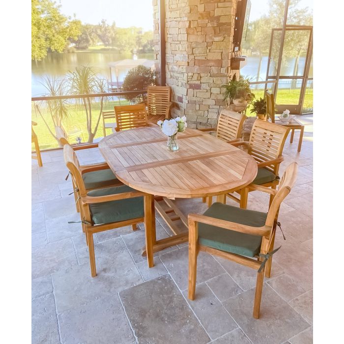 Teak Oval Extension Table