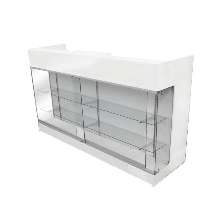 glass display ledgetop showcase