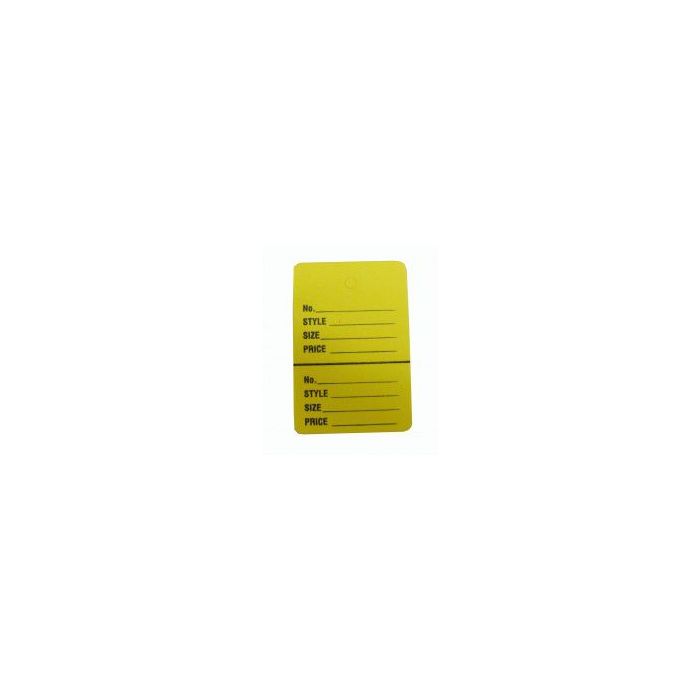 SMALL YELLOW PERFORATED TAG SMALL YELLOW PERFORATED TAG