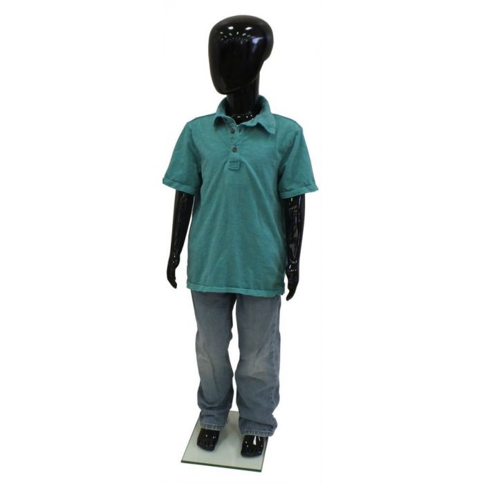 PLASTIC CHILD RETRO MANNEQUIN-BLACK 