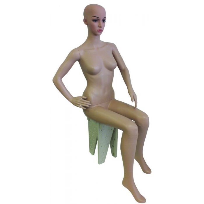 PLASTIC FEMALE SITTING MANNEQUIN