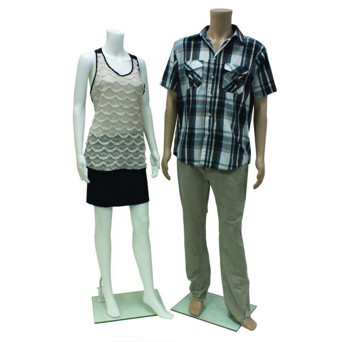 PLASTIC HEADLESS FEMALE MANNEQUIN- WHITE PLASTIC HEADLESS FEMALE MANNEQUIN- WHITE