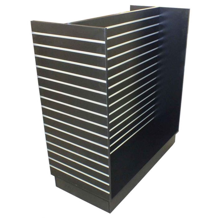 Slatwall H Merchandiser With Extrusions-Black Slatwall H Merchandiser With Extrusions-Black