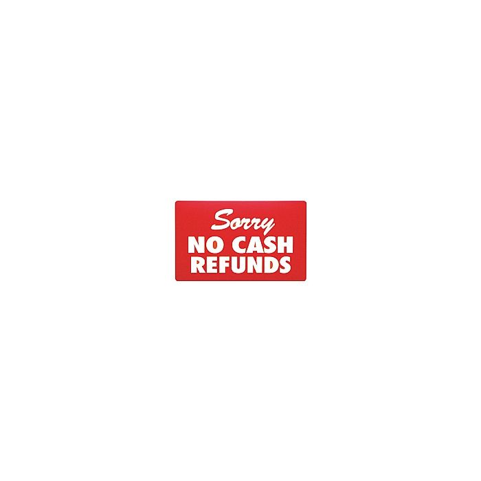 no cash returns sign