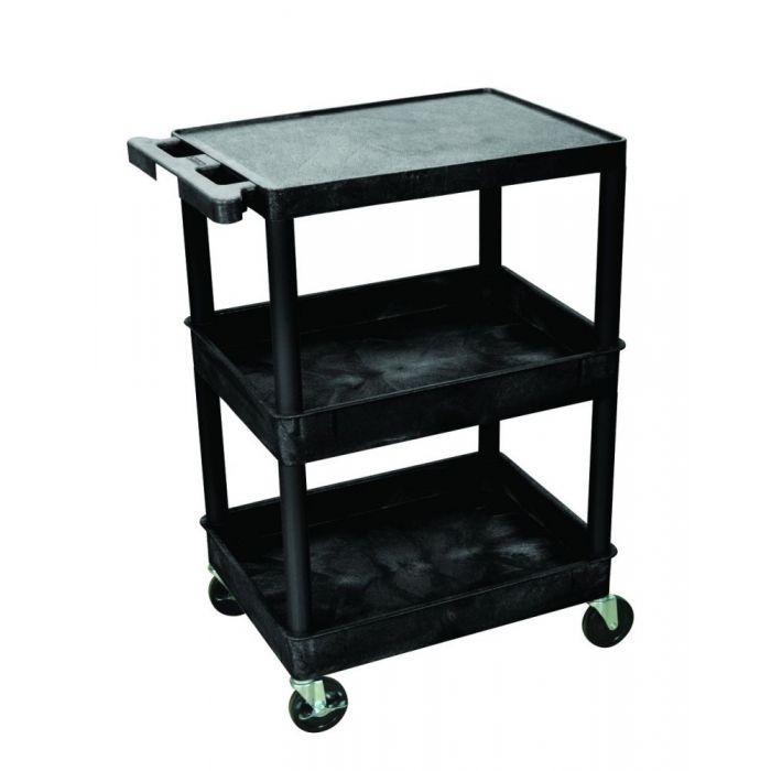Utility Cart with Top Shelf & 2 Tubs