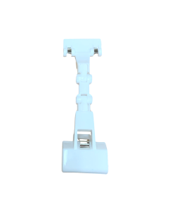 Adjustable Clip-on Sign Holder - White