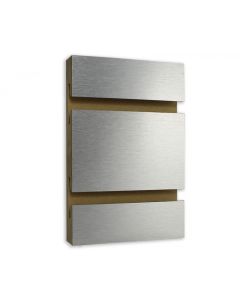 Brushed Aluminum Melamine Slat Wall Panels - Half Sheet