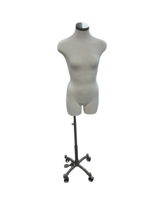 Female Dress Form With Dressmaker Grey Base