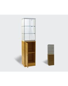 Frameless Glass Tower Case- White