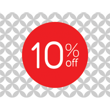 10% off sale sign cards