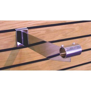 12" SLATWALL HANGRAIL BRACKET- CHROME