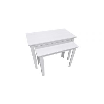 LARGE WHITE NESTING TABLES