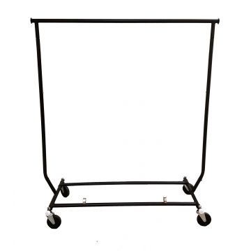 Matte Black Collapsible Garment Rack