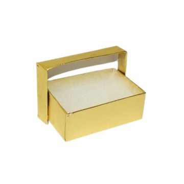 2 5/8''X1 1/2''X1'' Gold Cotton Filled Jewelry Box | Box-1Gold
