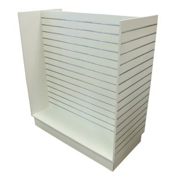 Slatwall H Merchandiser With Extrusions-White 