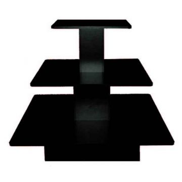 3 TIER SQUARE TABLE- BLACK