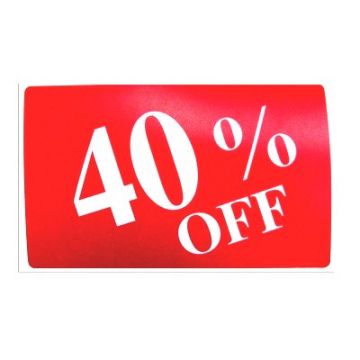 40% store sign