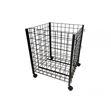 BLACK WIRE UTILITY FLOOR DUMP BIN