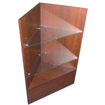 Glass Shelf Corner Case - Cherry Sku:9074Kd