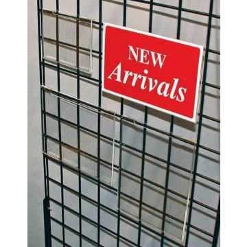 Acrylic Sign Holders For Grid And Slatwall-  7Hx11W