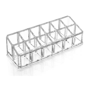 12 SLOT ACRYLIC COSMETICS DISPLAY