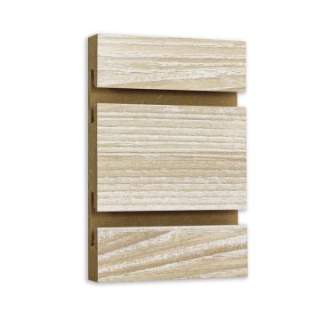 Ash Barnwood Melamine Slatwall- 6"OC with Metal Inserts