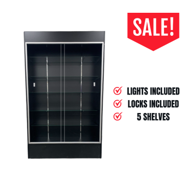 Black wall case with lights in stock 