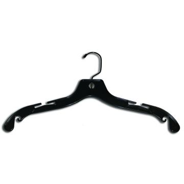 17" BLACK SHIRT HANGER-SWIVEL HOOK