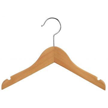 NATURAL WOOD SHIRT HANGER FOR CHILDREN